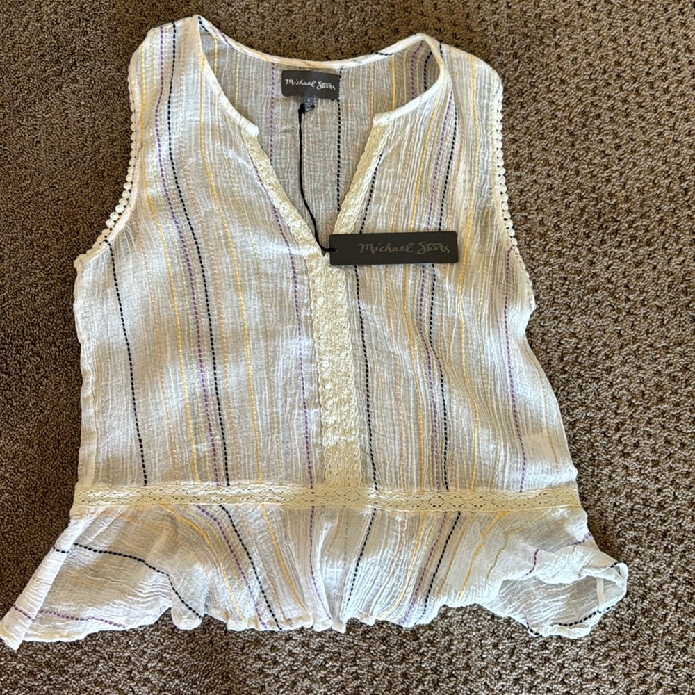 Sleeveless Cotton Embroidered Top!💕